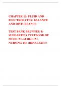 CHAPTER 13: FLUID AND ELECTROLYTES: BALANCE AND DISTURBANCE TEST BANK BRUNNER &  SUDDARTH'S TEXTBOOK OF  MEDICAL-SURGICAL  NURSING 14E (HINKLE2017)